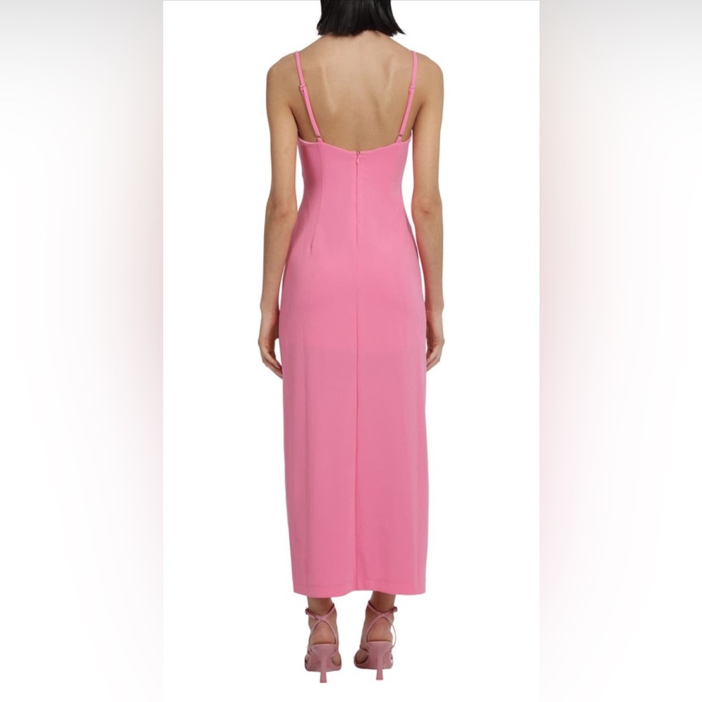 ONLY WORN ONCE! Donna Morgan for Maggy Shirred Draped Dress in size 16 - Picture 5 of 6